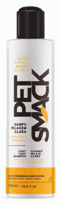 SHAMPOO PETSMACK PELAJE CLARO 500ML